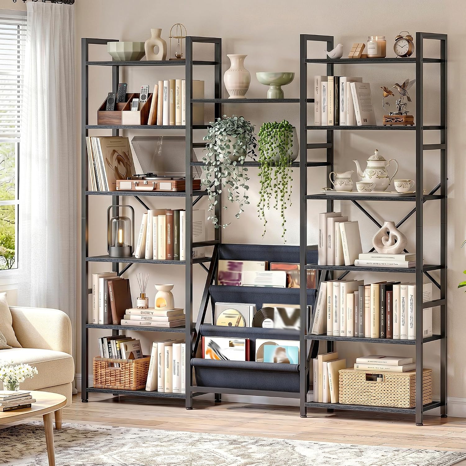 Office Furniture Custom - رف كتب بـ 6 طبقات و3