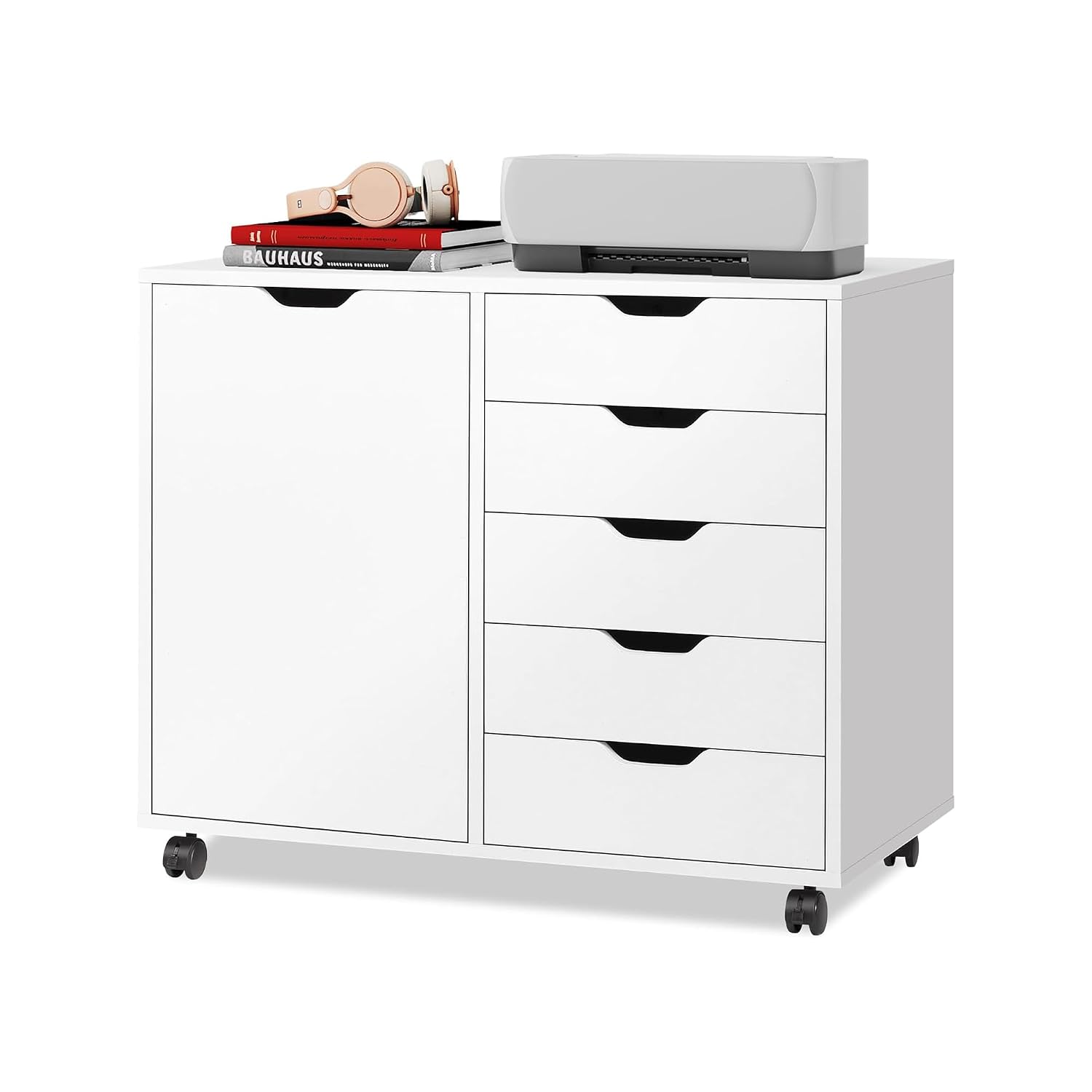 Office Furniture Custom - خزانة خشبية بخمسة أدراج، خزانة تخزين