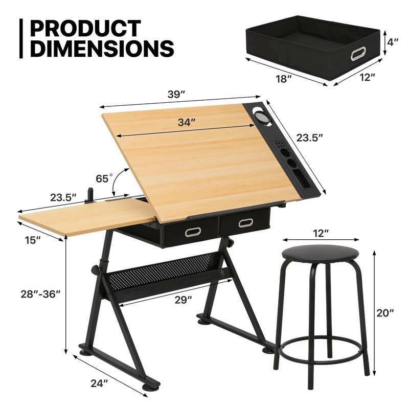 Office Furniture Brand - طاولة رسم قابلة لتعديل الارتفاع للرسم