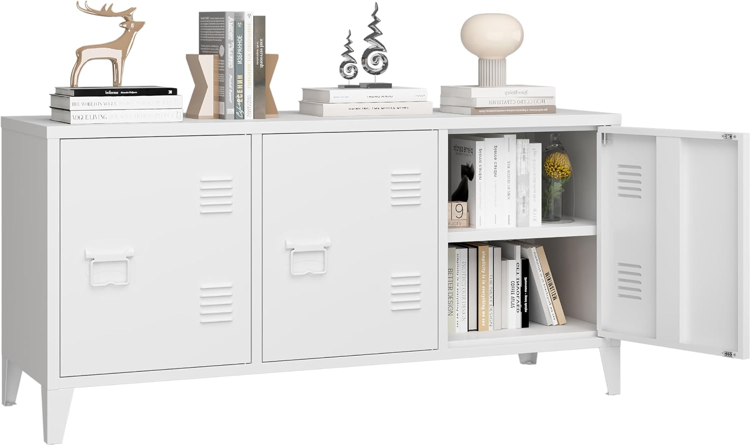 Credenza Office Storage - حامل تلفزيون عصري، خزانة تخزين معدنية