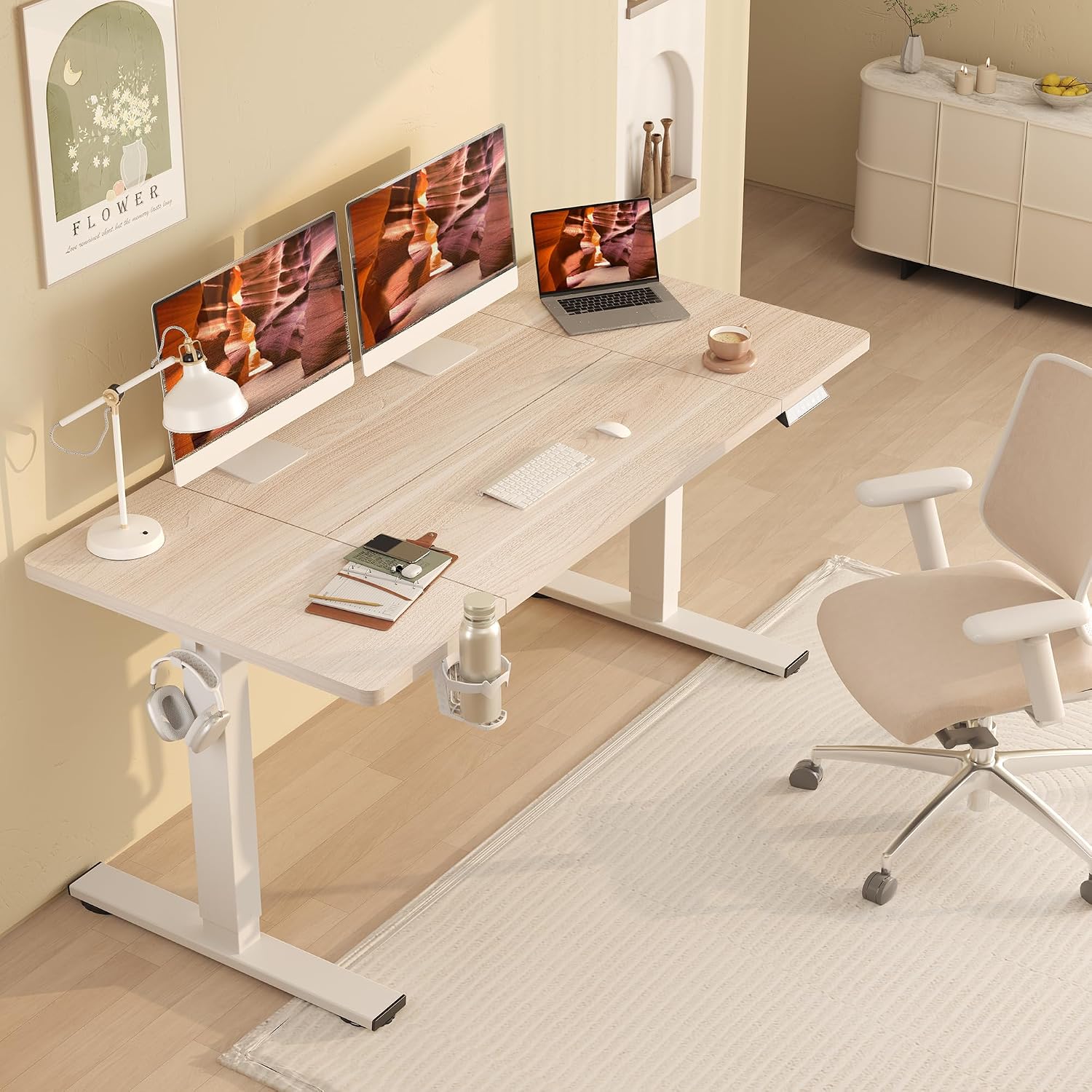 مكتب كهربائي قابل للتعديل بالل - مراجعة Office Furniture Custom وسعره