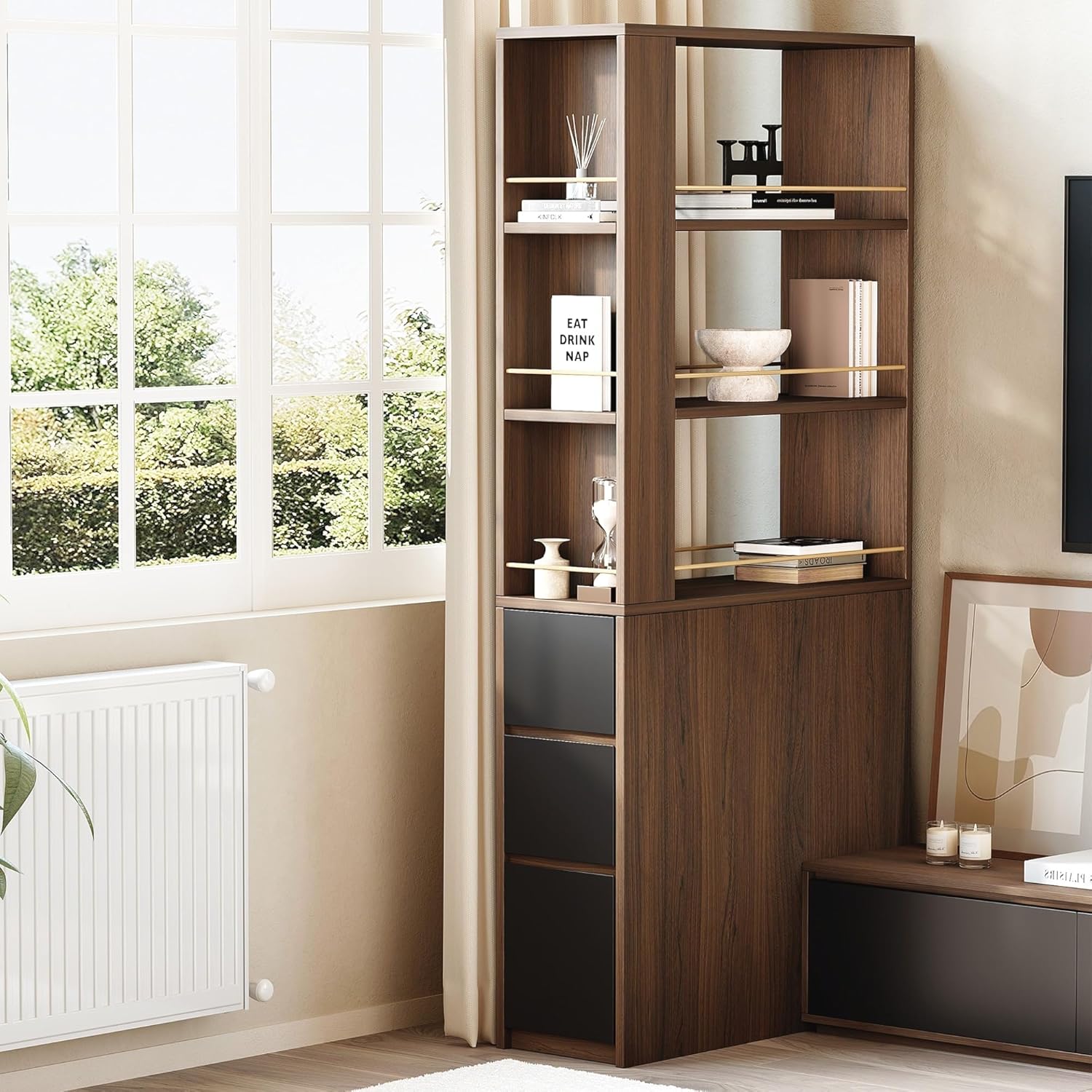 رف كتب زاوي بطول 71 بوصة مع 3  - مراجعة Office Furniture Custom وسعره