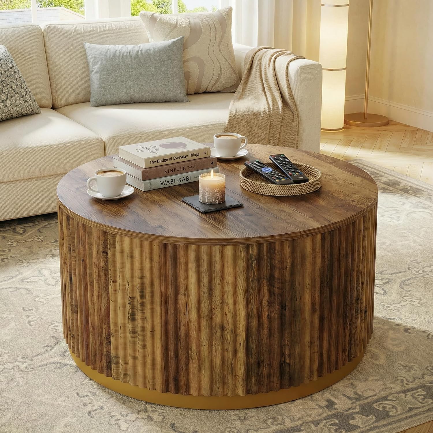 طاولة قهوة خشبية مستديرة بقطر  - مراجعة Office Furniture Custom وسعره