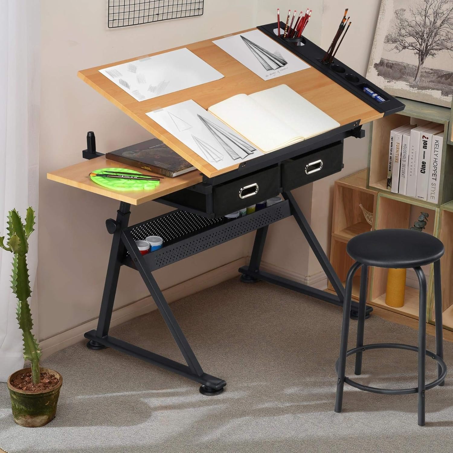طاولة رسم قابلة للتعديل مع كرس - مراجعة Office Furniture Modern وسعره