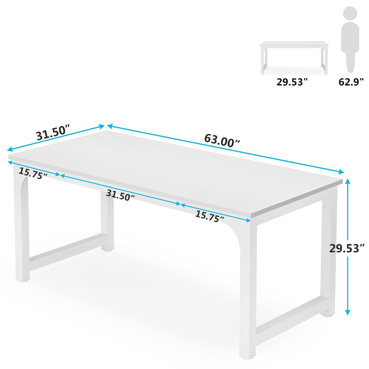 مكتب تنفيذي بطول 63 بوصة، مكتب - مراجعة Office Furniture Custom وسعره