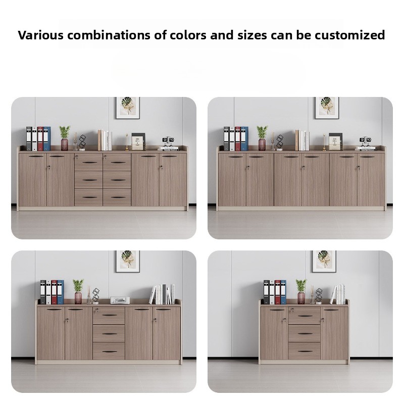 خزانة تخزين خشبية حديثة منخفضة - مراجعة Credenza Office Storage وسعره
