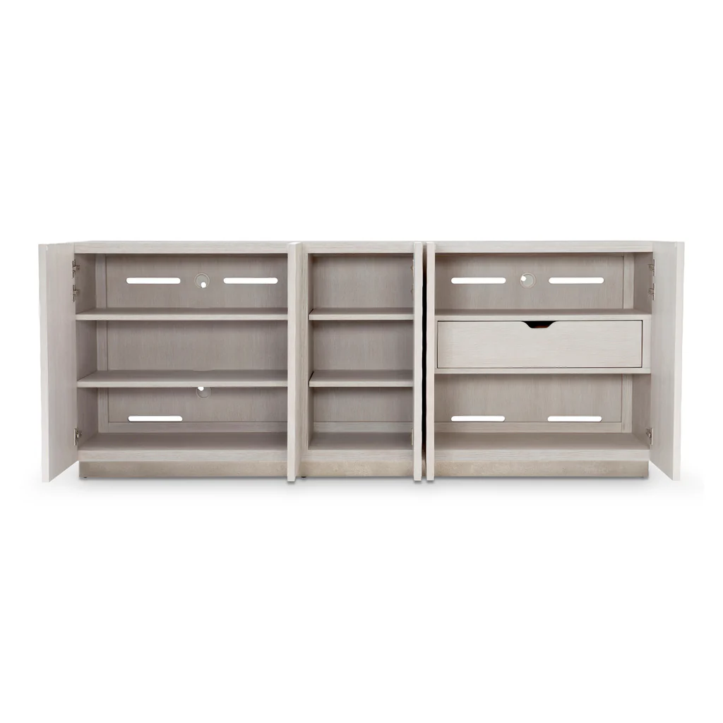 حامل تلفزيون عصري أبيض بتصميم  - مراجعة Credenza Office Storage وسعره
