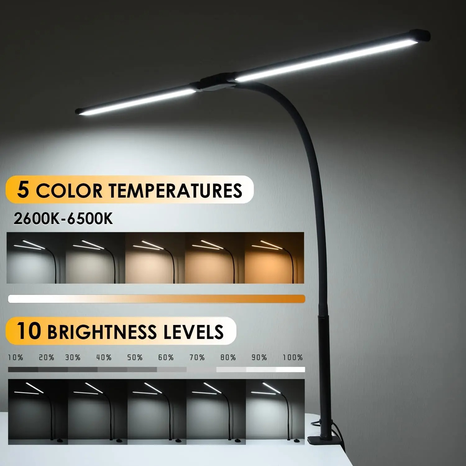 2 رئيس USB LED لمبة مكتب مكتب  - مراجعة Office Furniture Brand وسعره