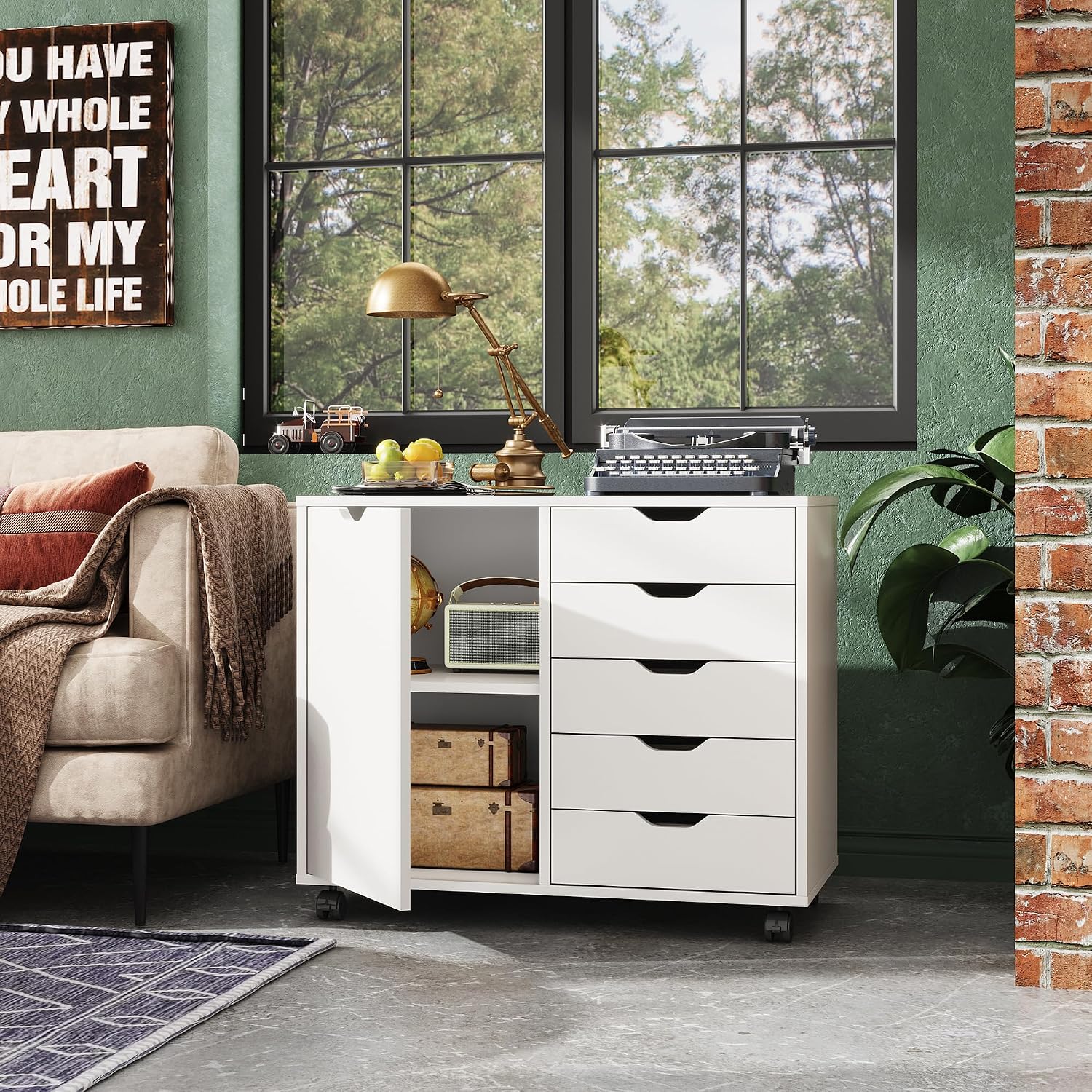 خزانة خشبية بخمسة أدراج، خزانة - مراجعة Office Furniture Custom وسعره