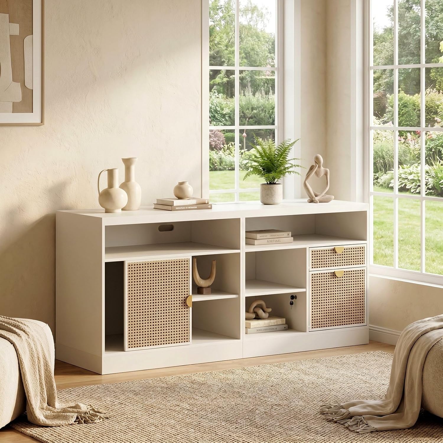 خزانة 63 بوصة مع درجين وقفل وم - مراجعة Credenza Office Storage وسعره