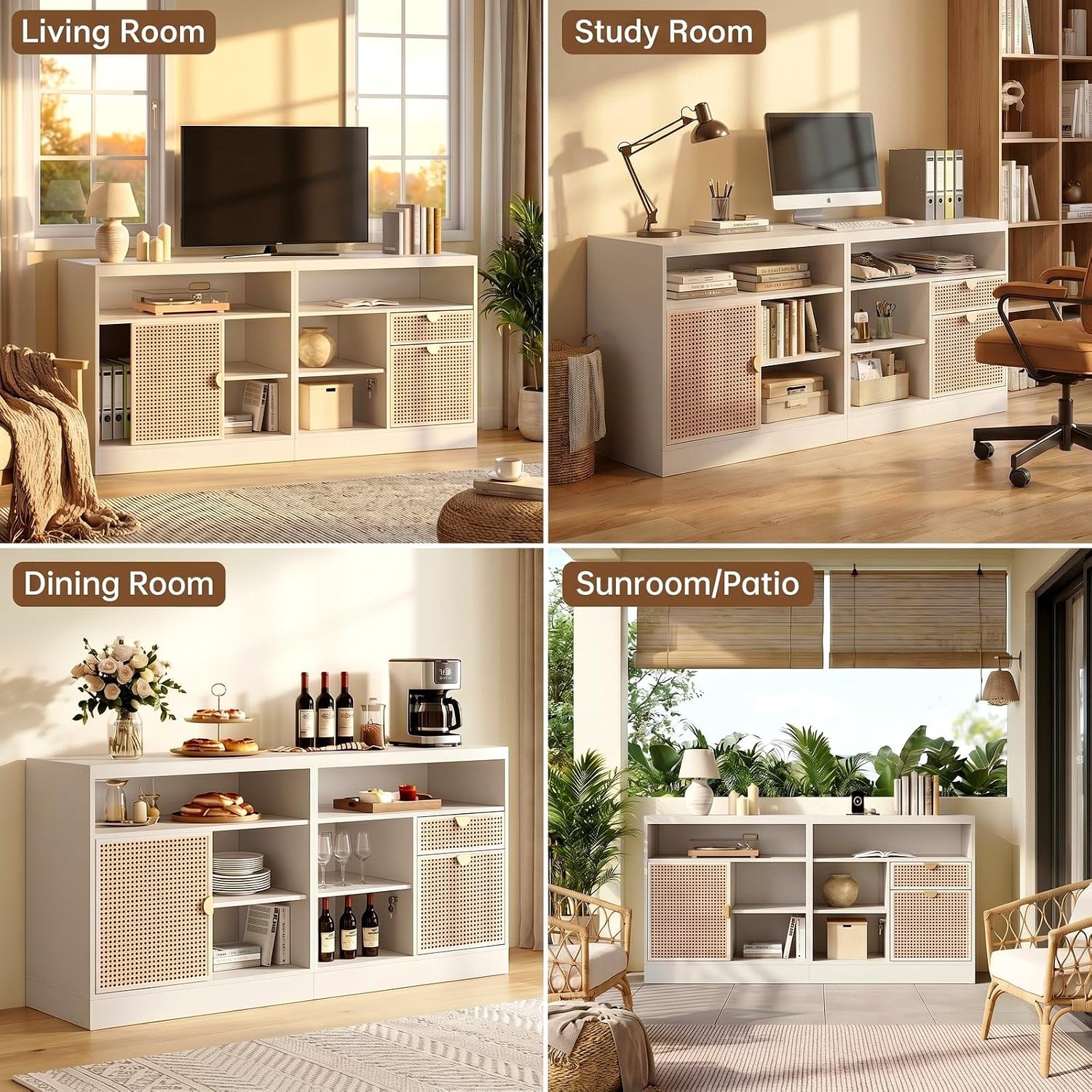 خزانة 63 بوصة مع درجين وقفل وم - مراجعة Credenza Office Storage وسعره