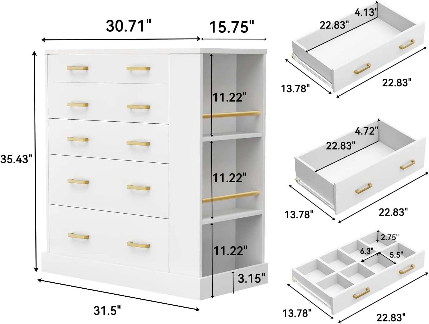 خزانة ملابس مع رفوف مفتوحة، خز - مراجعة Office Furniture Modern وسعره